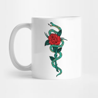 snake and rose tattoo Mug